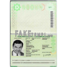 Turkmenistan fake passport photoshop template PSD