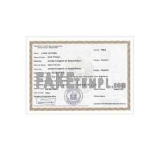 UAE birth certificate of registration PSD template, version 3