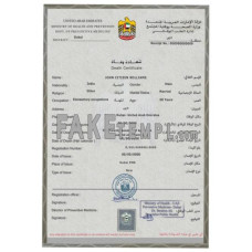 UAE fake death certificate photoshop template PSD 