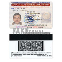 United States fake employment authorization photoshop template PSD 