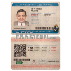 Uruguay fake driving license photoshop template PSD