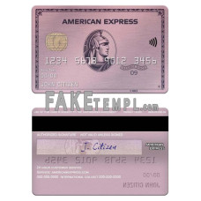 USA ADP Earnings bank fake AMEX rose gold card photoshop template PSD