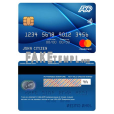 USA ADP Earnings bank fake mastercard photoshop template PSD