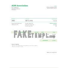 USA ALM Association fake Invoice Word and PDF template