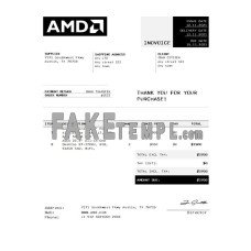 USA AMD fake Invoice Word and PDF template