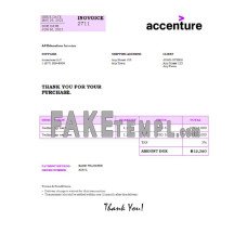 USA Accenture fake Invoice Word and PDF template