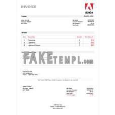 USA Adobe fake Invoice Word and PDF template