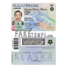 USA Alaska fake driving license photoshop template PSD