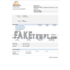 USA Alibaba fake Invoice Word and PDF template