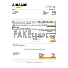 USA Amazon fake Invoice Word and PDF template