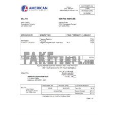 USA American Disposal fake Invoice Word and PDF template