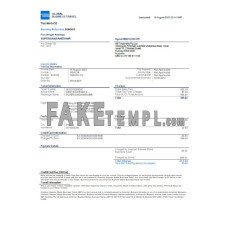 USA American Express fake Invoice Word and PDF template