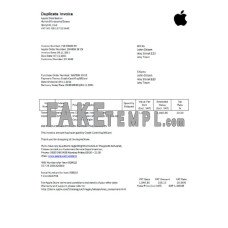 USA Apple fake Invoice Word and PDF template