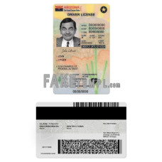 USA Arizona state vertical fake driving license photoshop template PSD