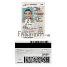 USA Arizona state vertical fake driving license photoshop template PSD