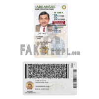 USA Arkansas fake identity card photoshop template PSD