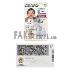 USA Arkansas fake identity card photoshop template PSD