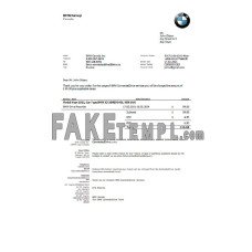 USA BMW fake Invoice Word and PDF template