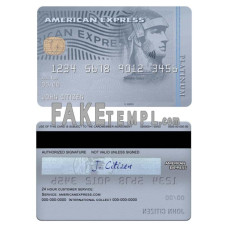 USA Bank of the West bank fake AMEX platinum card photoshop template PSD