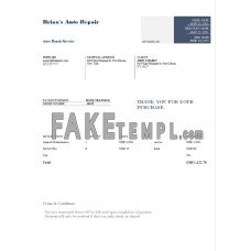 USA Brian’s Auto Repair fake Invoice Word and PDF template