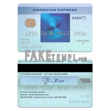 USA California BlueVine bank fake Blue Cash Everyday® card from Amex photoshop template PSD