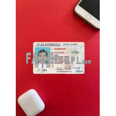 USA California fake driving license photolook template PSD, scan and photo-realistic look