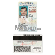 USA California state vertical fake driving license photoshop template PSD