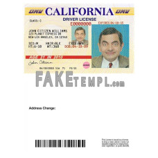 USA California fake driving license photoshop template PSD