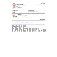 USA Canada Can Stock Photo fake Invoice Word and PDF template