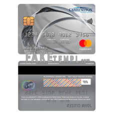 USA Carrington Mortgage Services bank fake mastercard photoshop template PSD