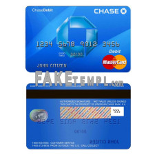 USA Chase bank fake MasterCard Debit card photoshop template PSD