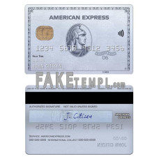 USA Chase bank fake AMEX platinum card photoshop template PSD