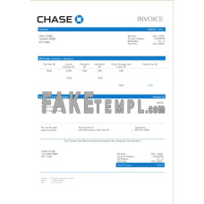 USA Chase fake Invoice Word and PDF template