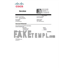 USA Cisco fake Invoice Word and PDF template