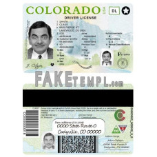 USA Colorado fake driving license photoshop template PSD