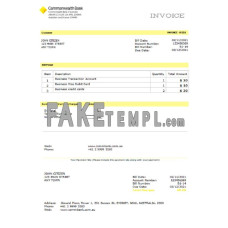 USA Commonwealth fake Invoice Word and PDF template