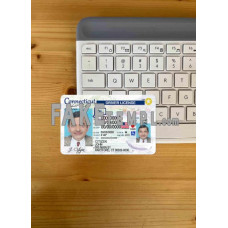 USA Connecticut  fake driving license photolook template PSD, scan and photo-realistic look