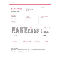 USA DL Services fake Invoice Word and PDF template