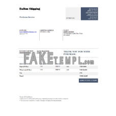 USA Dalton Shipping fake Invoice Word and PDF template