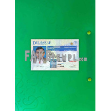 USA Delaware fake driving license photolook template PSD, scan and photo-realistic look (version 2)