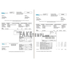 USA Dell Technologies fake Invoice Word and PDF template