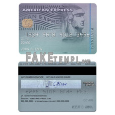 USA Discover bank fake AMEX platinum card photoshop template PSD