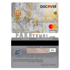 USA Discover bank fake mastercard photoshop template PSD