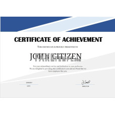 USA fake Employee Thank You Achievement certificate template in Word and PDF format