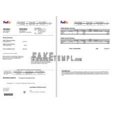 USA Fedex fake Invoice Word and PDF template