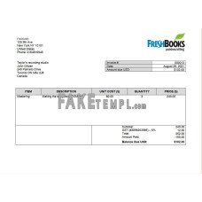 USA FreshBooks Company fake Invoice Word and PDF template