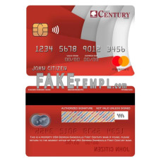 USA Georgia Gainesville First century bank fake mastercard photoshop template PSD