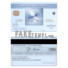 USA Georgia Gainesville First century bank AMEX everyday fake credit card photoshop template PSD