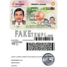 USA Georgia fake driving license photoshop template PSD 2017-2019