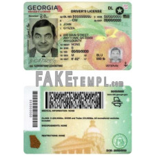 USA Georgia fake driving license photoshop template PSD